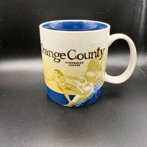 Starbucks Orange County Collector Series Mug 16 Oz 2009 Skyline & Surfer Design